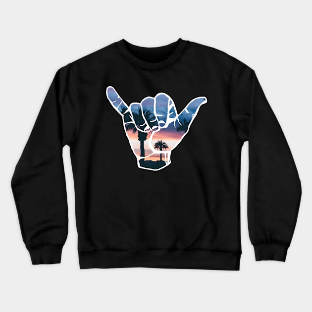 Vibez dark palm tree Crewneck Sweatshirt by lolosenese